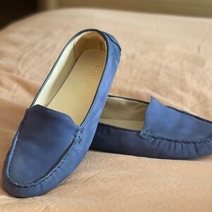 Cole Haan Women's Hanneli Driver II Blue Suede W02513 Slip-On Shoes 7.5B